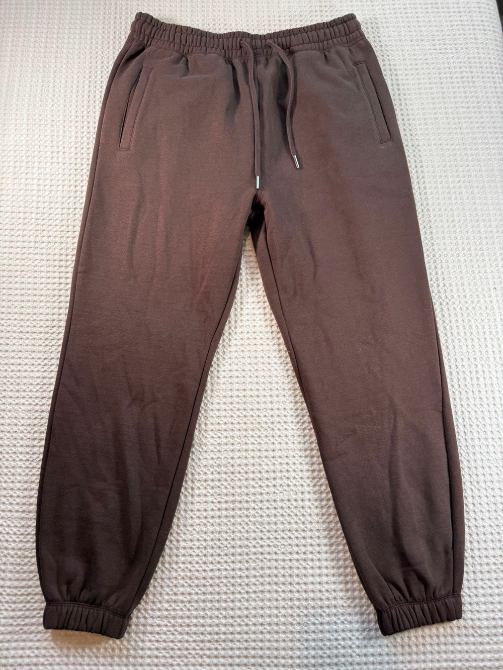NWT Maison Article Fleece Jogger Sweatpants Men’s Large Brown Premium